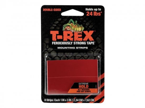 Shurtape T-REX Extreme Hold Mounting Strips 2.54 x 7.62cm (Pack of 8)