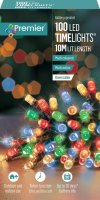 Premier Decorations Timelights Battery Operated Multi-Action 100 LED - Multicoloured