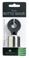 bar craft s s flip top bottle stopper