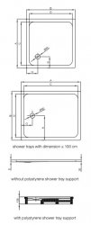 Bette Ultra 800 x 700 x 25mm Rectangular Shower Tray