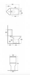 RAK Origin Close Coupled Corner Full Access WC Pack With Soft Close Seat