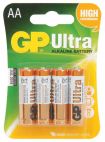 GP 656.010 GP Ultra High Performance Alkaline AA LR06 Batteries Pack of 4 - New