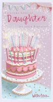 Birthday Card - Daughter - Cake Special - Glitter - Ling Design