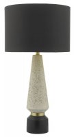 Dar Onora Table Lamp White & Black with Shade