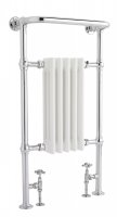 Bayswater Clifford 965 x 540mm Chrome and White Towel Radiator