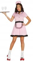 50s Diner Girl Costume Waitress Fancy Dress Party 1950s Waitress Outfit