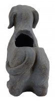 Solstice Sculptures Sausage Dog Planter 30cm in Blue Iron Effect