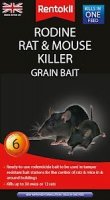 Rentokil Rodine Rat And Mouse Killer - Grain Bait 6 Sachet