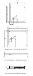 Bette Ultra 700 x 700 x 25mm Square Shower Tray