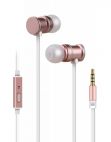 av:link 100.340 Stylish Metallic Magnetic Stereo Earphones - Rose and White