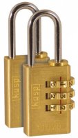 Kasp 110 Series Brass Combination Padlock 20mm Twin pack