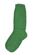Pure wool - hand knit socks -  plain green heather