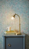 Laura Ashley Isaac Desk Lamp Antique Brass and Glass