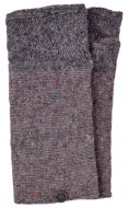Hand knit pure wool - Fjord wristwarmer - Mid grey/pale heather