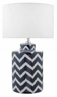 Dar Caelan Table Lamp Blue & White (Base Only)