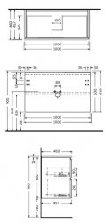 RAK Joy 100cm Pure White Wall Hung Basin Unit
