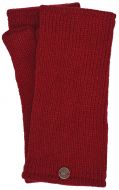 Fleece lined wristwarmer - Plain - Deep Red