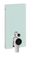 Geberit Monolith Mint Glass Sanitary Module for Floor Standing WC, 101cm, with Straight Connector