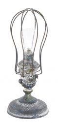 LED Bulb Rustic Distressed Metal Lamp