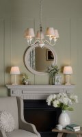 Laura Ashley Tate Twin Pack Table Lamp Distressed Wood with Shade