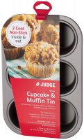 Judge Bakeware Cupcake & Muffin Tin 6 Cup
