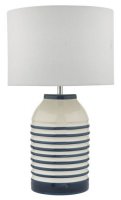 Dar Zabe Table Lamp White & Blue with Shade