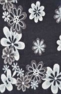 Floral - Blanket/shawl - Black