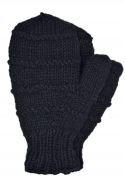 Children's fleece lined - ridge mittens - black