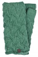 Naya - hand knitted - scroll - wristwarmer - bluegrass