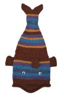Pure Wool Hand knit - short tailed fish - Patterned 5