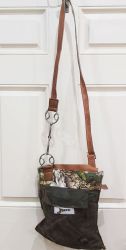 Wilkie Snaffle Bit Brown Leather Floral Oilskin Handbag Upcycled - Joey D