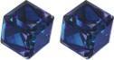 Byzantium Bermuda Blue Obliques Stud Earrings