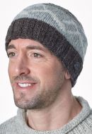 Pure Wool helix beanie - brown