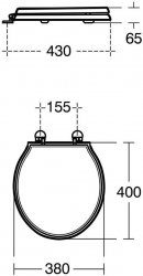 Ideal Standard Waverley Black Toilet Seat