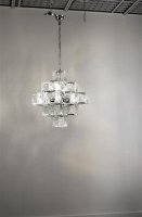 Searchlight Glacier 7 Light Ceiling Pendant Chrome & Acrylic