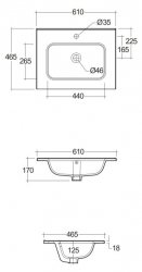 RAK Joy 60cm Scandinavian Oak Vanity Unit