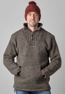 Fleece lined - pure wool pull on - Brown