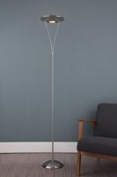 Dar Opus Floor Lamp Satin Chrome