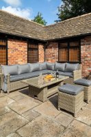 Royalcraft Wentworth 7pc Deluxe Mdlr Crnr Dining Set w/Adj Table
