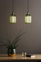 Sawyer Easy Fit Pendant Green Ribbed Glass