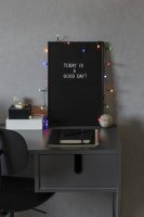 Konstsmide Battery Operated Set of 50 LED Cherry Lights with Black Wire - Multicoloured