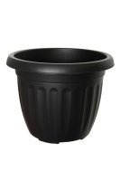 Whitefurze 40cm Black Round Athens Planter