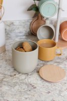 KitchenCraft Idilica Storage Canister 1lt - Putty