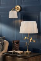 Laura Ashley Egelton Table Lamp Aged Brass and Taupe with Shade