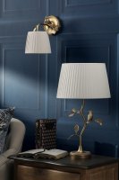 Laura Ashley Egelton Table Lamp Aged Brass and Taupe with Shade