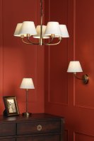 Laura Ashley Denston 5 Light Pendant Antique Bronze with Shade