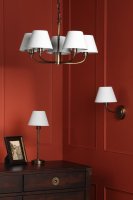 Laura Ashley Denston 5 Light Pendant Antique Bronze with Shade