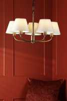 Laura Ashley Denston 5 Light Pendant Antique Bronze with Shade
