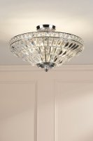Laura Ashley Vienna 3 Light Semi-Flush Polished Chrome and Crystal