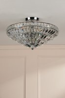 Laura Ashley Vienna 3 Light Semi-Flush Polished Chrome and Crystal